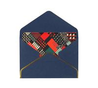 Diagonal Geometric Pattern Luxury Pearl Paper Greeting Card With Gold Border, Blank Inside, With Envelope - Birthday, Wedding, Christmas, Valentine