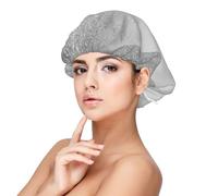 Diagonal Gray Silver Glitter,Adjustable Silk Hair Wrap Adult's Satin Sleeping Cap Hair Women's Elastic Sleep Bonnet