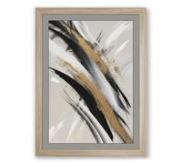 Diagonal Movement Minimalist Framed Wall Art Print A4 (29.7×21cm) Oak, Wall Decor for Living Room, Bedroom, Office & Home, Ready to Hang, Art Gift