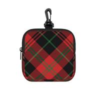 Diagonal Plaid Scottish, Square Zipper Storage Bag, Neoprene Coin Purse, Small Wallets, Change Pouch, Change Purse