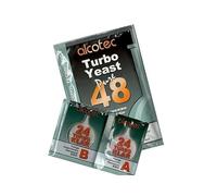 DIAH Alcotec 48 Pure Turbo Yeast 135g and Alcotec Turbo Klar - High Power DIY Distillery Yeast for Fast Fermentation - Reaches 20% ABV in 5 Days - Extreme Pure Technology for Cleaner Tasting Spirits