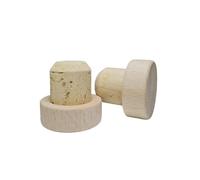 DIAH DO IT AT HOME 10 Pack Natural T-Shape Corks 27 x 22.5mm - Professional Wood Top Bottle Stoppers for DIY Wine, Spirits & Infused Oils - Easy-Open Reusable Mushroom Corks (Set of 10)