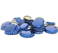 DIAH DO IT AT HOME 100 Pack Dark Blue Metallic Crown Caps 26mm - Premium Beer Bottle Caps for DIY Homebrew, Cider & Soft Drinks - Airtight Sealing Crowns for Standard Glass Bottles (Set of 100)