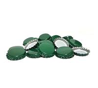 DIAH DO IT AT HOME 100 Pack Dark Green Crown Caps 26mm - Decorative Beer Bottle Caps for DIY Homebrew, Fruit Cider & Radler - Airtight Sealing Crowns for Standard Glass Bottles (Set of 100)