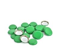DIAH DO IT AT HOME 100 Pack Green Crown Caps 26mm - Decorative Beer Bottle Caps for DIY Homebrew, Fruit Cider & Radler - Airtight Sealing Crowns for Standard Glass Bottles (Set of 100)