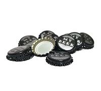 DIAH DO IT AT HOME 100 Pack 'My Beer' Printed Crown Caps 26mm - Decorative Black & White Bottle Tops for DIY Homebrew Craft Beer, Cider & Soft Drinks - Airtight Sealing Crowns (Set of 100)