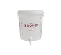 DIAH DO IT AT HOME 15L Fermentation Bucket with Tap, Airlock & Bung - Graduated Scale 1-12L - Professional DIY Homebrew Container for Beer & Wine - Food Safe BPA-Free Plastic (Set with Tap)