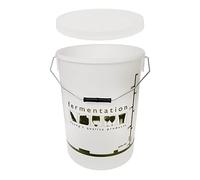 DIAH DO IT AT HOME 25L Fermentation Bucket with Lid & Heavy-Duty Metal Handle - Full Colour Graduated Scale for Precision - Professional Food-Grade Vessel for DIY Beer, Wine & Cider