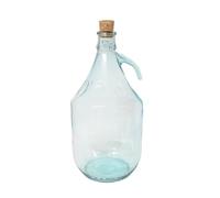 DIAH DO IT AT HOME 5L Glass Demijohn with Handle & Natural Cork - 1 Gallon Glass Carboy for DIY Wine, Cider & Mead Making - Traditional Storage Bottle for Home Brewing & Fermentation