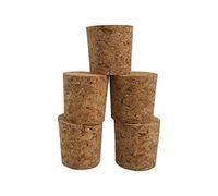 DIAH DO IT AT HOME 6 Pack Natural Tapered Cork Bungs (28/32mm) for 1 Gallon Demijohns - Solid Wine Corks for DIY Home Brewing & Winemaking - Airtight Sealing Stoppers for 4.5L Glass Carboys