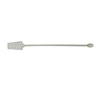 DIAH DO IT AT HOME 60cm Plastic Brewing Paddle with Small Spoon - Dual-Ended Long Stirring Spoon with Holes for Homebrew Beer Wort, Wine Degassing, Cider Mash Mixing & Food Prep