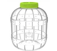 DIAH DO IT AT HOME 8L Wide Mouth PET Plastic Fermenter Jar - Shatterproof Clear Carboy Demijohn for DIY Homebrew Wine, Craft Beer, Mead, Kimchi & Food Pickling Storage