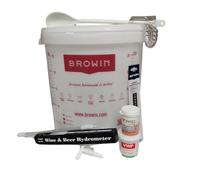 DIAH DO IT AT HOME Complete Winemaking Starter Kit - 25L Fermentation Bucket, Triple Scale Hydrometer, VWP Steriliser, Young's Yeast, Airlock & Thermometer for DIY Cider & Homebrew Wine