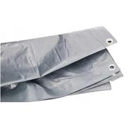 DIAH DO IT AT HOME Heavy Duty Grey Tarpaulin 200 GSM Ground Sheet Multipurpose Waterproof Furniture Caravan Cover Camping Ground Sheet Multipurpose (3M X 4M)