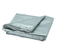 DIAH DO IT AT HOME Heavy Duty Grey Tarpaulin 200 GSM Ground Sheet Multipurpose Waterproof Furniture Caravan Cover Camping Ground Sheet Multipurpose (4M X 4M)