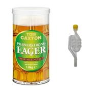 DIAH DO IT AT HOME Tom Caxton Pilsner Strong Lager 1.8kg Beer Making Kit with Airlock - Premium DIY Malt Extract Set Makes 36 UK Pints of Craft Lager - Homebrew Ingredients Beer Brewkit