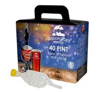 DIAH DO IT AT HOME Woodforde's Tinsel Toes Ruby Ale Beer Kit with Airlock - Makes 40 Pints (23L) of Premium Real Ale - 3kg Double Malt Pouch - No Sugar Required Professional DIY Homebrew Set