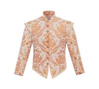 Diajosa cos Tudor Doublet Jacket Mens Elizabethan Tudor Doublet Costume Coat Tudor Prince Noble King Costume Outfit, White, L