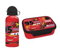 Diakakis McQueen Cars Kids Lunch Box Set - Sandwich Box & Aluminium Water Bottle 500ml - School Travel Lunch Food Set, BPA Free