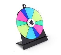 Diakey 15cm Spinning Prize Wheel, Color Table Roulette Wheel Spinner with Stand Fortune Spin Game for Party, Trade Show, Carnival, 10 Slots