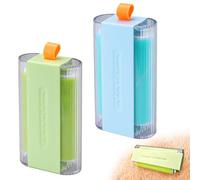 Diakey 2 Pack 2-in-1 Washable Reusable Lint Roller, Extra Sticky Gel Mini Lint Roller Travel Size for Pet Hair, Clothes, Small Portable Dog Cat Hair Remover