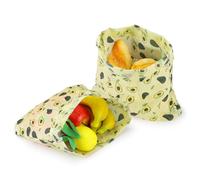 Diakey 2 Pack Beeswax Food Wraps Bag, 34x26cm, Reusable Homemade Bread Bags, Bees Wax Paper Food Storage Wrap for Sourdough, Sandwich, Cheese, Fruit, Snack, Avocado