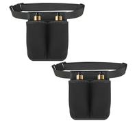 Diakey 2 Pack Massage Oil Bottle Holster 2 Pocket, Lotion Bag Waist Holder Pouch with Adjustable Belt, Massage Therapy Supplies for Therapist Easy Access Accessories
