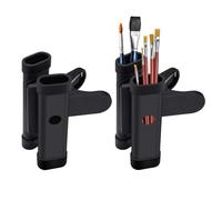Diakey 2 Pack Paint Brush Clip, Easel Watercolor Art Paint Brush Holder Organizer and Storage, Drumstick Holder, Black