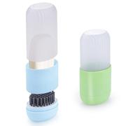 Diakey 2 Pack Travel Soap Case with Laundry Brush, Leak-Proof Shampoo Bar Soap Holder Container Dish Box for Traveling, Camping, RV, Hotel