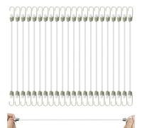 Diakey 22 Pack White Small Bungee Cords with Hooks, 25cm Mini Rubber Bungee Straps Heavy Duty Short Elastic Ropes for Outdoor Camping Luggage Roof Rack Car Tent Tarp Bike