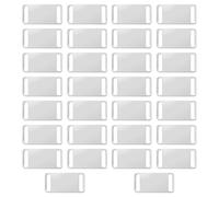 Diakey 30 Pack Blank Dog Tags for Laser Engraving, Slide on Aluminum Metal Dog Cat Collar Pet Name ID Tags Blanks for Engraving Stamping Personalized, Silver