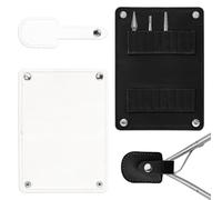 Diakey 4 Pack Nail Drill Bit Holder Bag & Cuticle Trimmer Sleeve, 16 Slots Nail Drill Bits Organizer Case & Cuticle Nipper Cutter Clipper Storage Cover Manicure Tool, Black+White