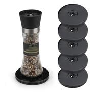 Diakey 6 Pack 10cm Small Lazy Susan Turntable, Acrylic Lazy Susan Hardware Bearing Base with Steel Ball, Mini Rotating Organizer for Kitchen Cake Cookie Decorating, Black