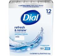 Dial Antibacterial Deodorant Bar Soap, 4 oz Bars, White, 3 ea (Pack of 12)