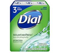 Dial Antibacterial Deodorant Soap, Mountain Fresh, 4 Ounce, 3 Bars