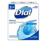 Dial Antibacterial Deodorant Soap, White, 4 Ounce (Pack of 3) Bars