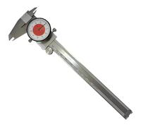 Dial Caliper with 0.01 mm Precision, Stainless Steel, Internal, External, Depth, Step Measurement, Includes Plastic Protective Case