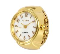 Dial Cool Analog Ring Finger Watch Watch Elastic Men's Watch Watch with Stopwatch for Running (Gold, One Size)