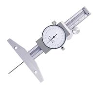 Dial Depth Gauge, Depth Micrometer, 0.02mm Resolution, Stainless Steel Tool for Measuring Groove, Step, Hole with Adjustable Wheel