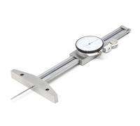 Dial Depth Gauge, Depth Micrometer, 0.02mm Resolution, Stainless Steel Tool for Measuring Groove, Step, Hole with Adjustable Wheel
