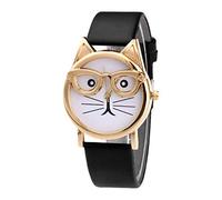 Dial Fashion with Glasses Watch Strap Quartz Women's Women's Watch Watch with Numbers