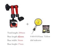 Dial Indicator, 200mm Universal Small Dial Indicator Magnetic Stand Base Holder 0-0.8mm 0.01 Dial Test Comparator for Equipment Calibration(200mm-45-36-37 Set)