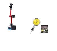 Dial Indicator, 350mm Universal Small Dial Indicator Magnetic Stand Base Holder 0-0.8mm 0.01 Dial Test Comparator for Equipment Calibration(350mm-60-50-55 Set)