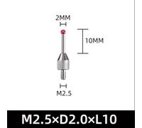 Dial Indicator Probe, M2.5 Thread Steel Tip, 0.01 mm Accuracy for Lever Micrometers, Height Gauges & Indicators(M2.5*D2*/1)