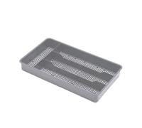 Dial Industries Small Utensil Silverware Kitchen Drawer Organizer, Grey