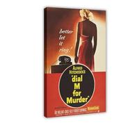 Dial M for Murder Movie Poster Canvas Poster Wall Art Decor Print Picture Paintings for Living Room Bedroom Decoration 20x30inch(50x75cm)