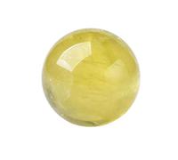 Dial Quartz Citrine - Crystal Ball + Carved Wood Stand Stones and Crystals Feng Shui Decoration,Yellow,80mm