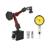 Dial Test Indicator,0.8mm Range Magnetic Base Holder Stand with Lever Dial Test Indicator, 0.01mm Resolution, Flexible Magnetic Gauge Stand for Lathe, Milling Machine Precision Engineering