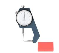 Dial Thickness Gauge 0-10mm Range 0.1mm Resolution Curved Pointed Tip Aluminum Alloy Measuring Tool for Paper Film Leather Sponge Wire