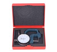 Dial Thickness Gauge Aluminum Alloy 0-10mm Range, High Accuracy Measuring Tool - Durable Alloy Build, Comfortable Grip, Ideal for Soft Material Thickness Measurement